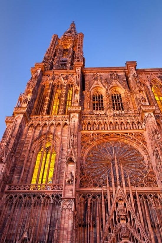 Strasbourg Cathedral Alsace Bas-Rhin France Canvas Art - Brian Jannsen DanitaDelimont (24 x 36)