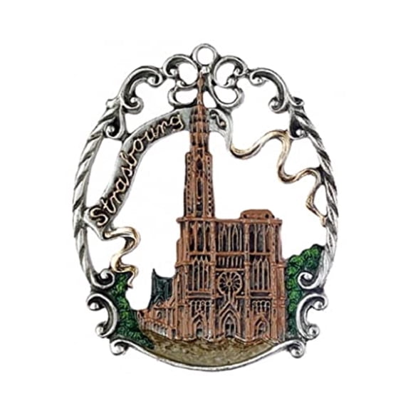 Strasbourg France Pewter German Christmas Tree Ornament Decoration Made Germany