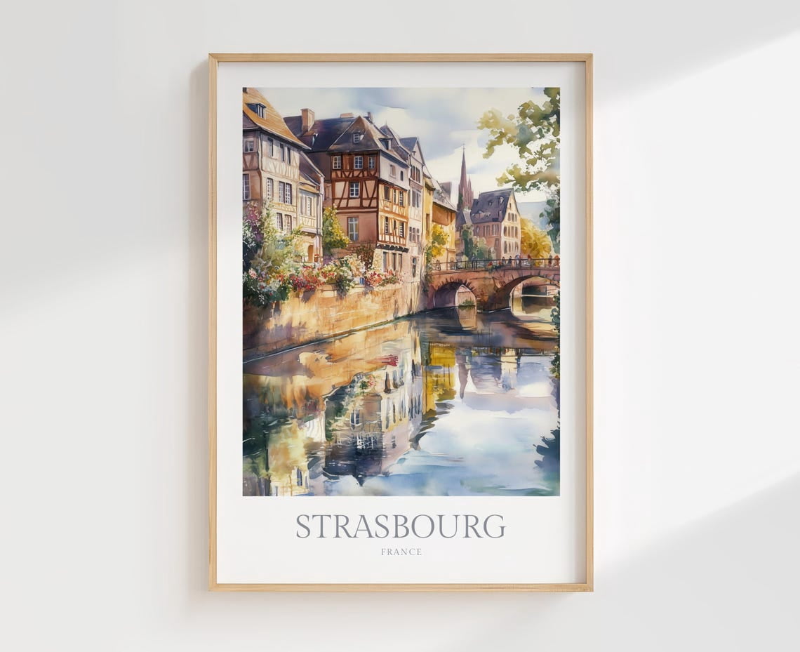 Strasbourg France Travel Poster,