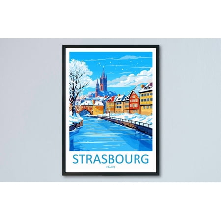 Strasbourg Travel Print Wall Art Strasbourg Wall Hanging Home Decoration Strasbourg France Gift Art Lovers Wall Art Print Art Strasbourg Art, Poster Only