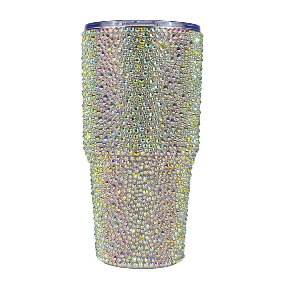 Strass Insulated Beverage Tumbler - Silver Iridescent