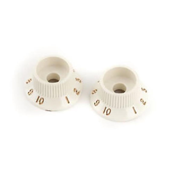 Fender Plastic Push-on Knob for S-1 Switch Stratocaster Guitar, 2 Pack, Parchment