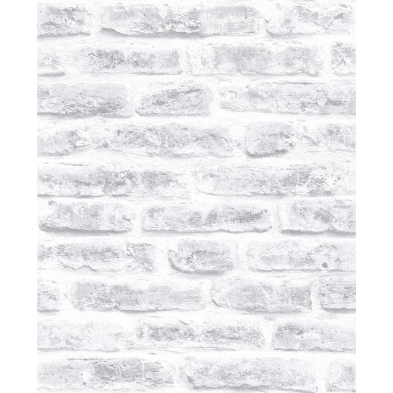 Strata Brick White Wallpaper
