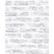 Strata Brick White Wallpaper