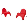 thumbnail image 1 of Strata Furniture Angel Trumpet Resin Patio Chairs in Red (Set of 2), 1 of 3