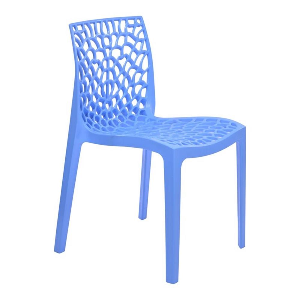 Strata Furniture Karissa Weatherproof Chairs in Blue (Set of 2)