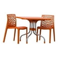 thumbnail image 1 of Strata Furniture Lyra Patio Table with Four Karissa Chairs in Orange, 1 of 3
