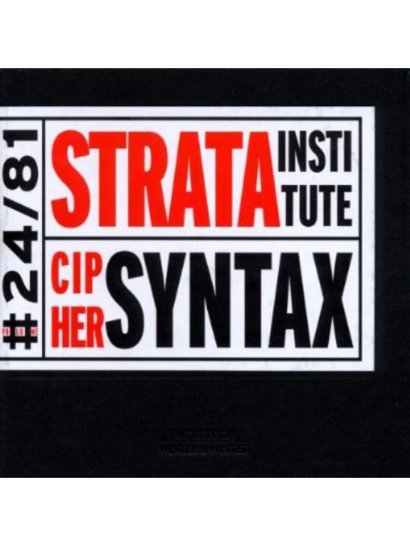 Strata Institute - Cipher Syntax - Music & Performance - CD