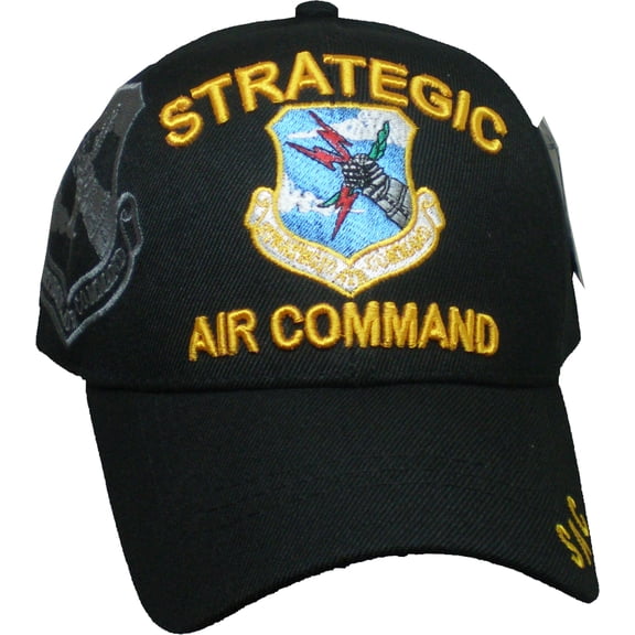 Strategic Air Command Shadow Mens Cap [Black - Adjustable]