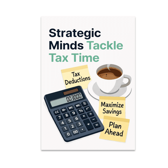 Strategic Minds Tackle Tax Time Wall Art - Finance Enthusiast - 13x19 Poster Print