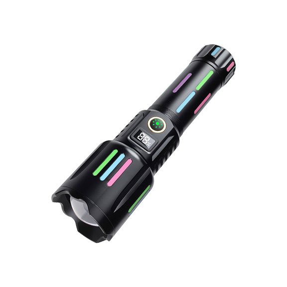 Strategic Outdoor Flashlight for Camping and Emergencies with Rechargeable 5-Mode Zoomable LED Light for Trekking and Gear