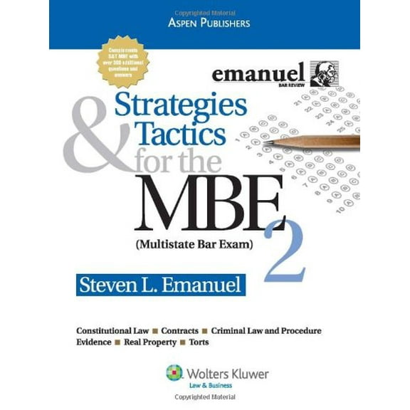 Pre-Owned Strategies & Tactics for the MBE 2: (Multistate Bar Exam) (Paperback) 0735594082 9780735594081
