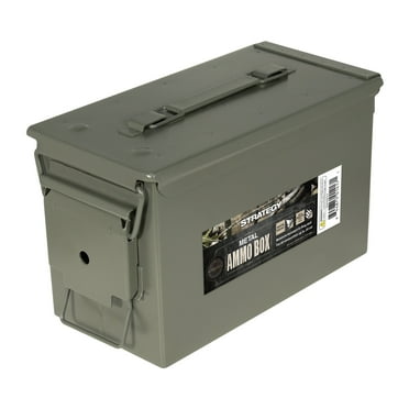 Strategy 50 Caliber Metal Ammo Storage Box 12 in. x 6.125 in. x 7.25 in. OD Green