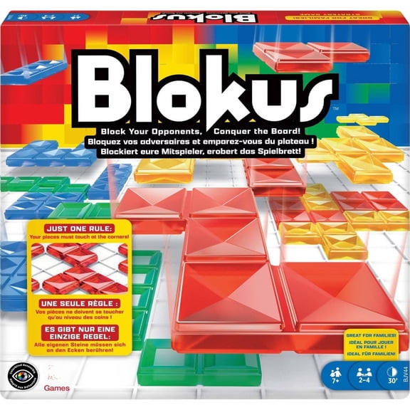Strategy Family Board Game with Color Blind Accessible Pieces & One Rule-Memory Skills, Math