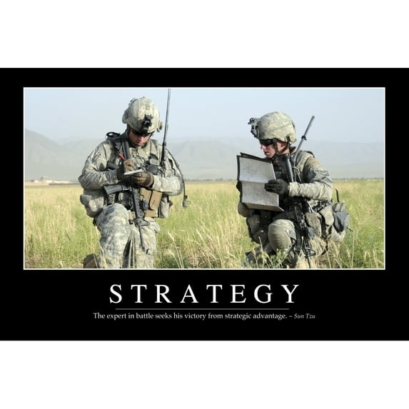 Strategy: Inspirational Quote and Motivational Poster Poster Print