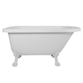 thumbnail image 1 of Stratford 57 Inch Acrylic Classic Clawfoot Tub - No Faucet Drillings - Lion Paw Feet, 1 of 2