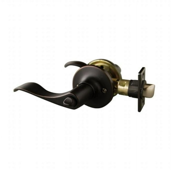 Stratford 6 Way Latch Privacy Door Knob, Polished Brass