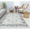 thumbnail image 1 of Stratford AM30B Picket White Abstract Vintage Beige Area Rug, 5'3" x 7'0", 1 of 6