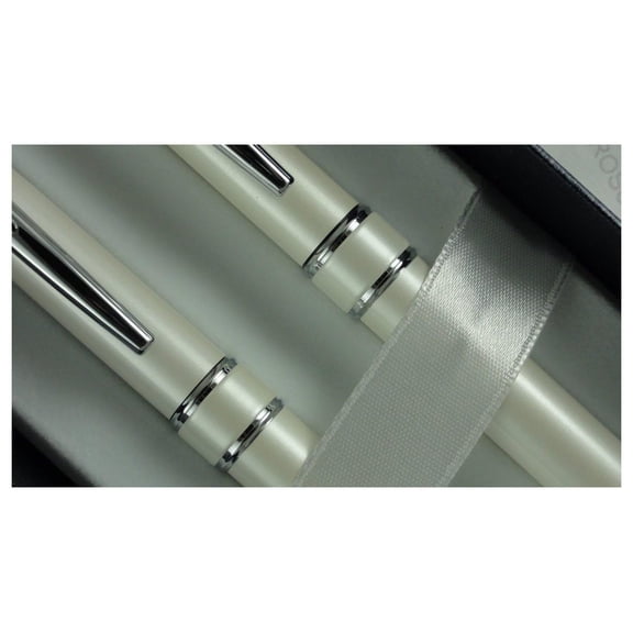 Stratford Ballpoint Pen with Pencil Kit - Pearlescent White