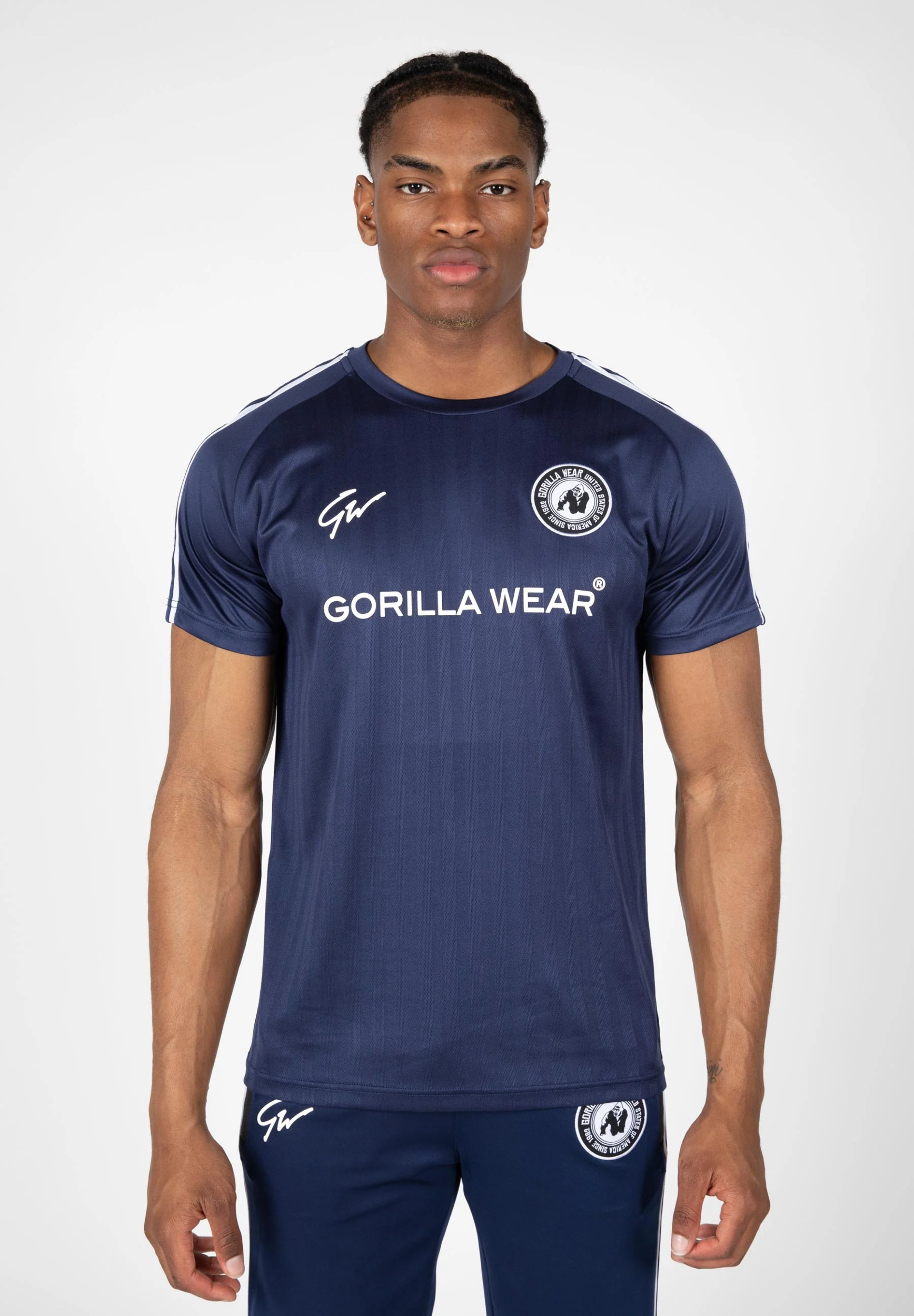 Gorilla Wear Tulsa T-Shirt - Soft Casual Tee In Blue, Size 3XL