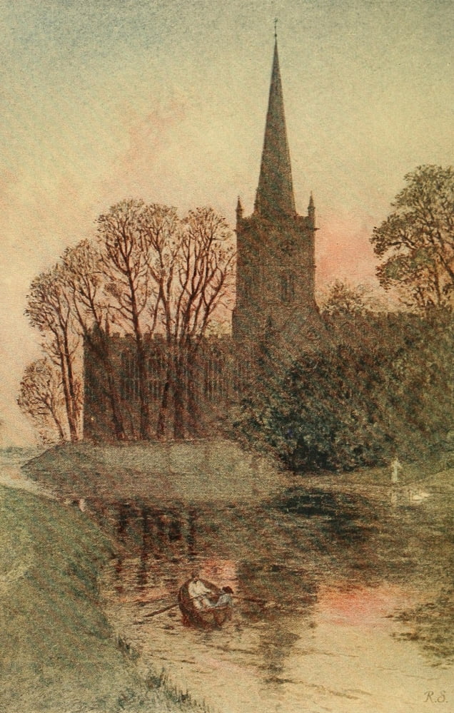 Stratford-on-Avon 1907 Church of the Holy Trinity Canvas Art - Unknown (18 x 24)