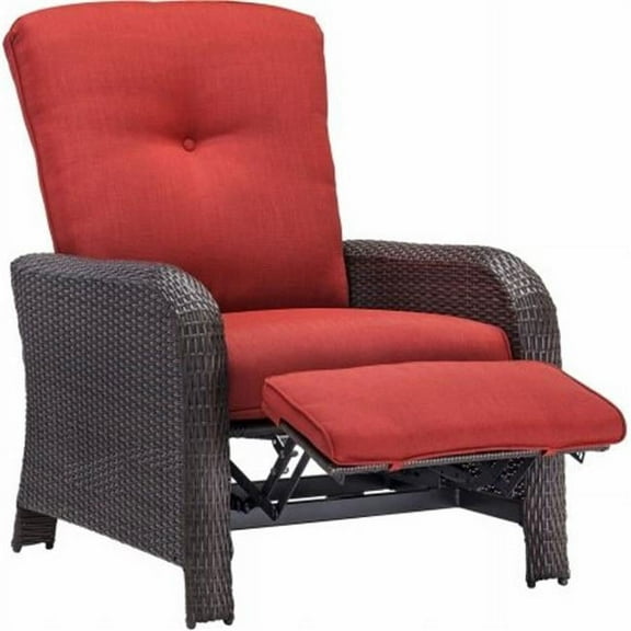 Strathmere Woven Reclining Lounge Chair, Crimson Red
