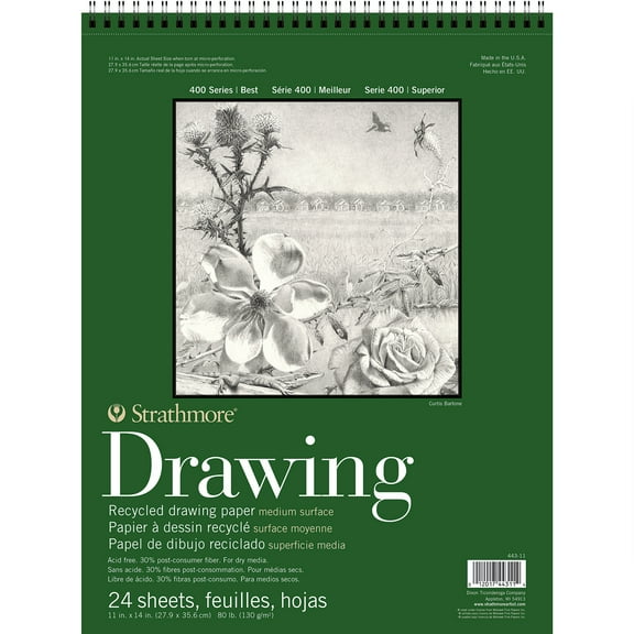 Strathmore 11" x 14" Wire Bound Recycled Drawing Pad