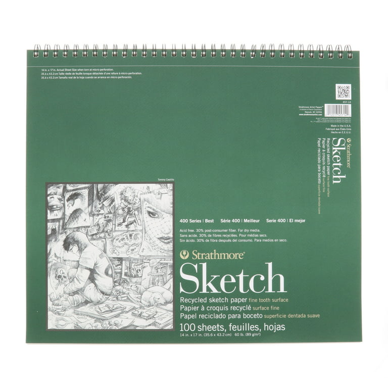 The S&T Store - Strathmore 400 Series 8 x 10 Medium Surface Wire Bound Drawing  Pad