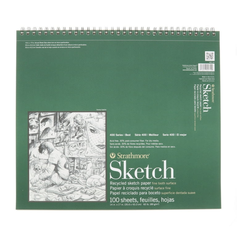 The S&T Store - Strathmore 400 Series 8 x 10 Medium Surface Wire Bound Drawing  Pad