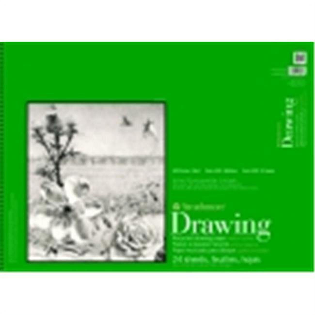 Strathmore 18 x 24 in. 30 Percent Post Consumer Fiber Wire Binding Acid-Free Recycled Drawing Pad, 24 Sheets