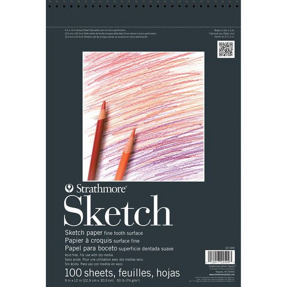 Strathmore : 200 Series : Metallic Sketch Journal : Brushed Silver : 74gsm  : 80 Sheets : 9x12in - Strathmore : Sketch - Strathmore - Brands