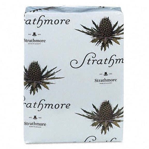 Strathmore : 25% Cotton Laid Finish Writing Paper, Natural White, 500 Sheets -:- Sold as 2 Packs of - 500 - / - Total of 1000 Each