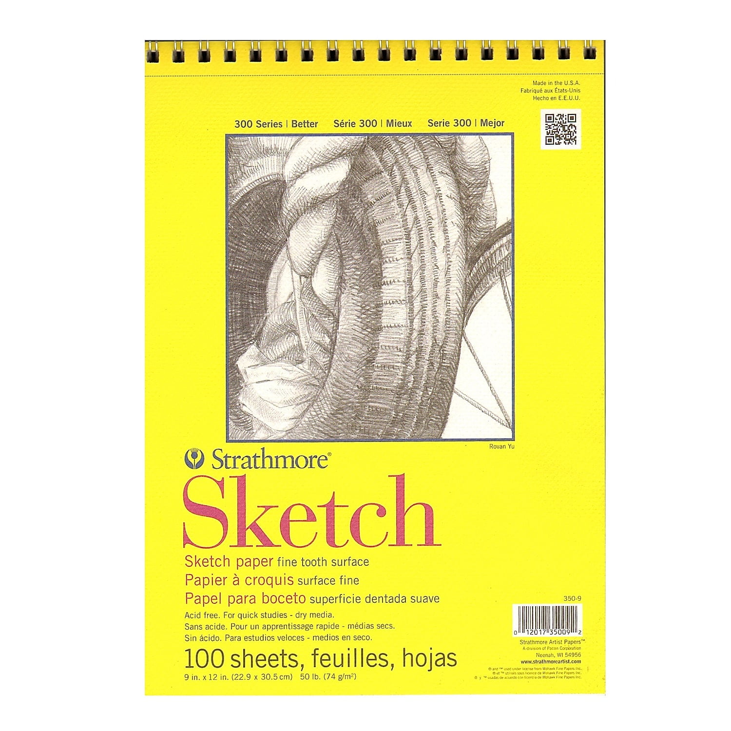 Strathmore 300 Series 12" x 9" Sketch Pad 100 Sheets/Pad (26777-PK2)
