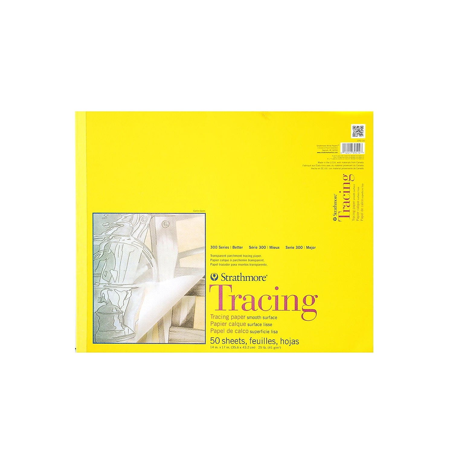 Strathmore 300 Series 17" x 14" Tracing Sketch Pad 50 Sheets/Pad 2/Pack (19654-PK2)