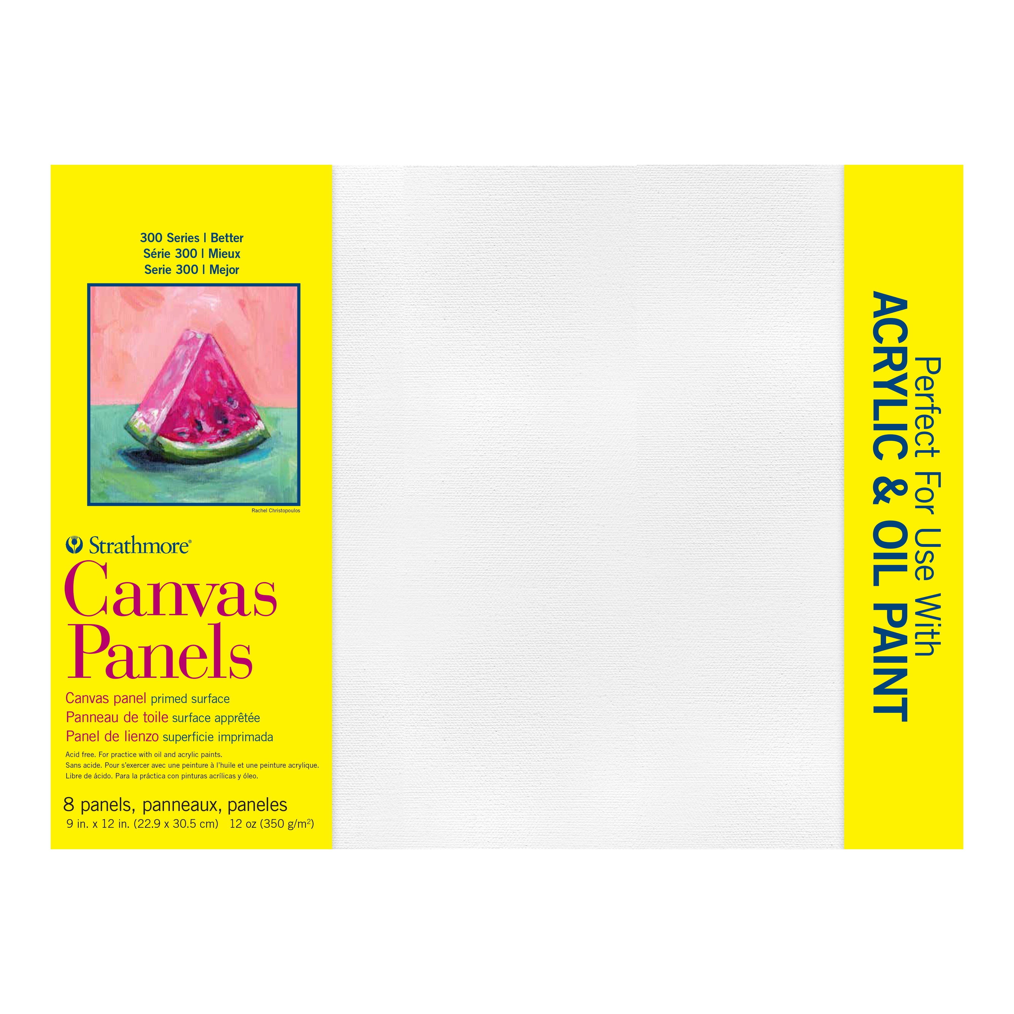 PHOENIX Watercolor Canvases for Painting - 12 Pack Panels Multipack,  5x7,8x10,9x12,11x14 Inch - 8 Oz Primed Cotton Acid Free Canvas Boards for