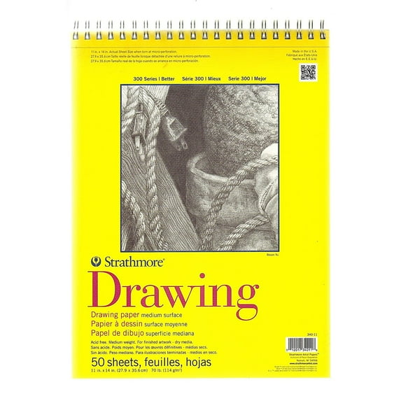 Strathmore 300 Series Drawing Paper Pads - White