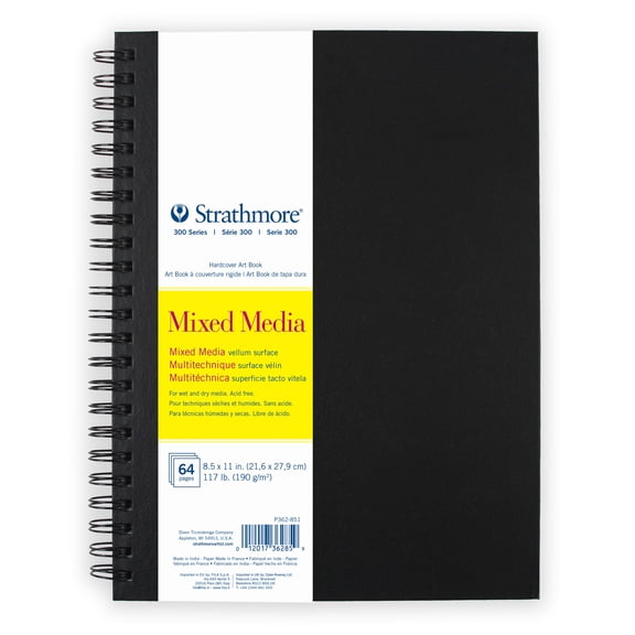 Strathmore 300 Series Mixed Media Paper Art Book 8.5"X11"-32 Sheets