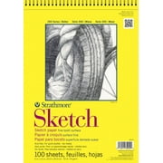 Strathmore 300 Series Sketch Paper Pad Spiral-Bound, 100 Sheets, 11x14 inch