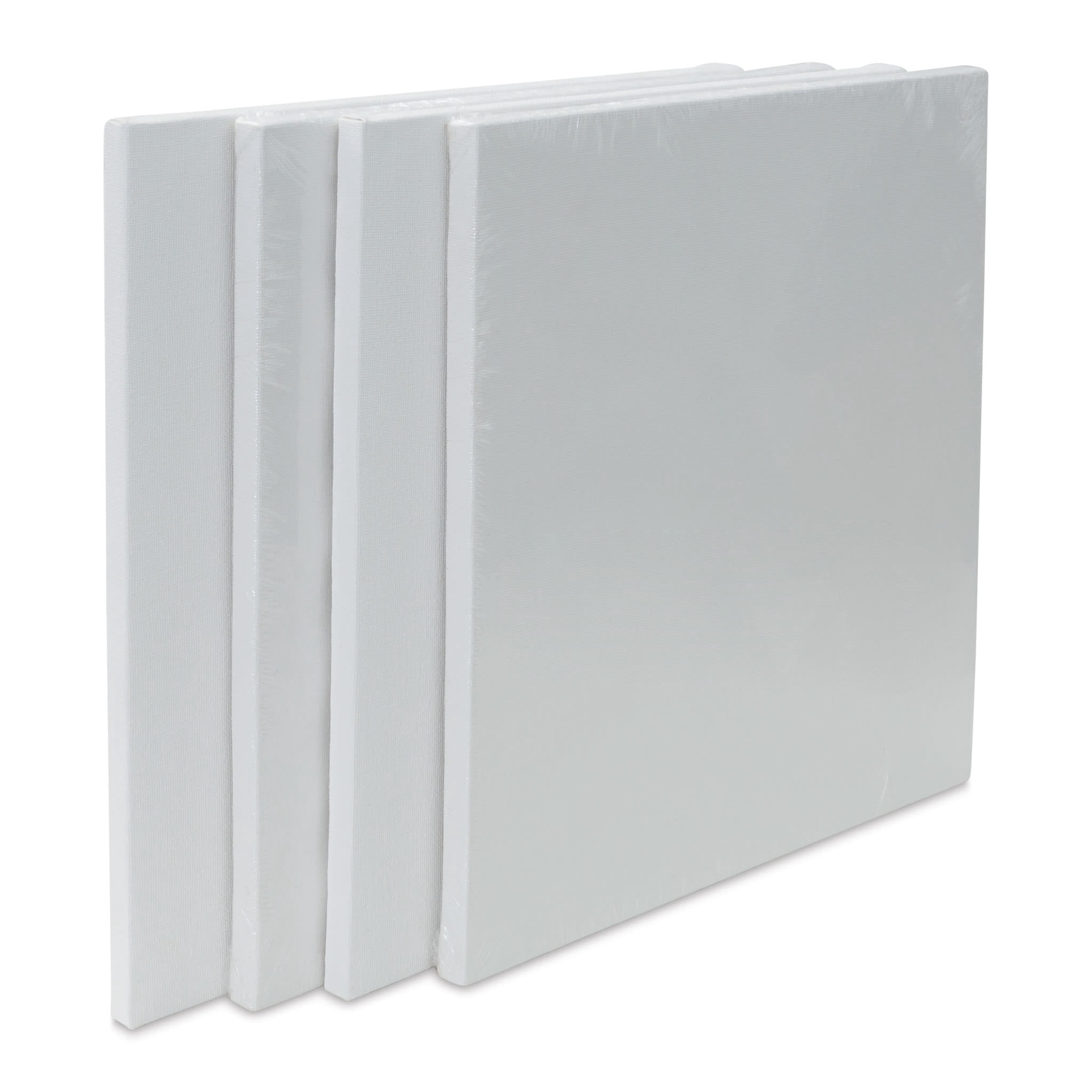 Strathmore 300 Series Slim Frame Stretched Cotton Canvas Pack - 12" x 12", Pkg of 4
