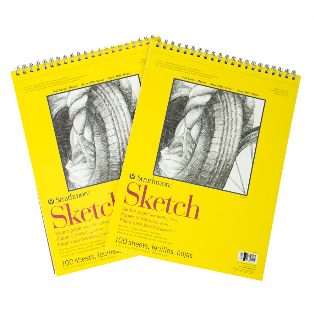 Strathmore 300 Series Spiral Bound Sketch Pad, Dry Media Sketching