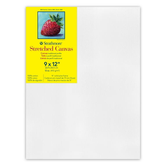 Strathmore 300 Series Traditional Stretched Canvas, 9x12 inch