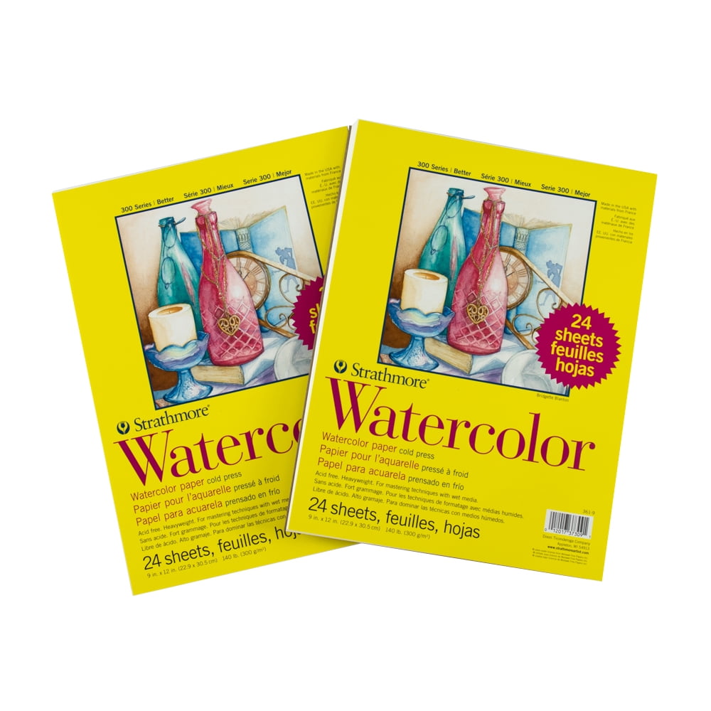 2-Pack - Strathmore 361-9 - 300 Series Watercolor, 9x12, Cold