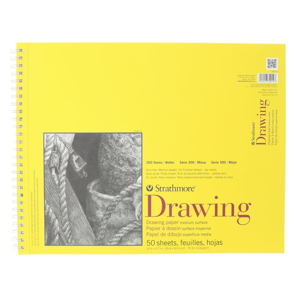 Strathmore Medium Drawing Spiral Paper Pad 14"X17"50 Sheets Walmart
