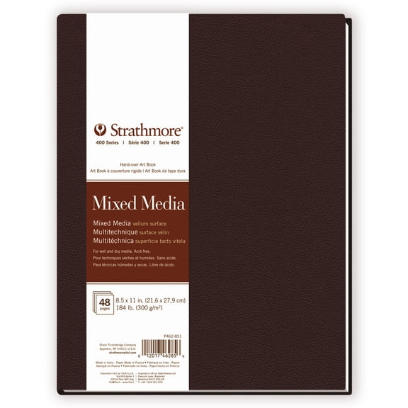 Strathmore 400 Series Mixed Media Paper Art Book 8.5"X11"-24 Sheets