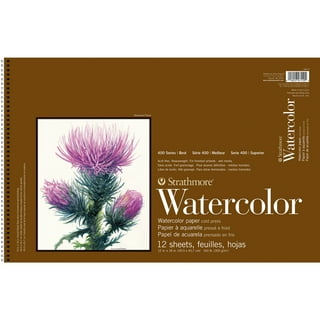 Strathmore Watercolor Paper Pad, 400 Series, 6in x 12in, Spiral-Bound 