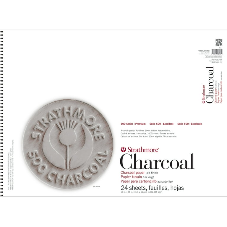 Charcoal Paper 500 Series, Blue Gray, 19x25 Sheet (Strathmore)