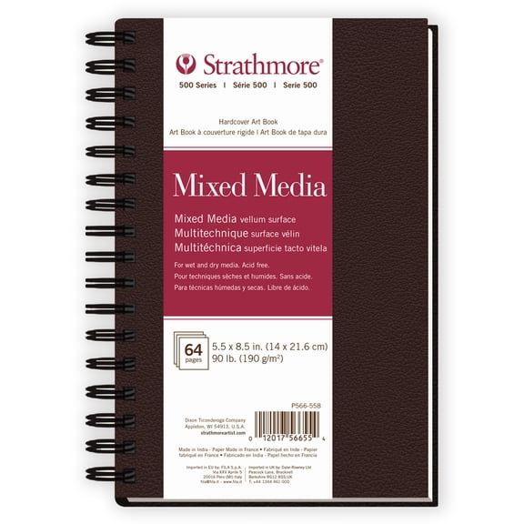 Strathmore 500 Series Mixed Media Paper Art Book 5.5"X8.5"-32 Sheets