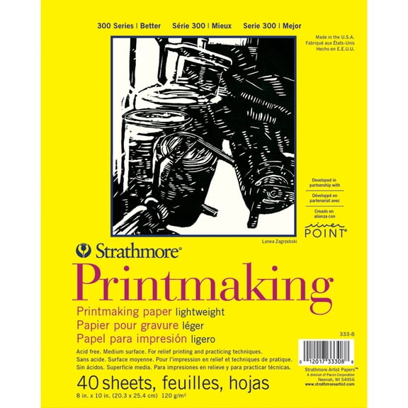 Strathmore 8" x 10" Lightweight Printmaking Paper Pad