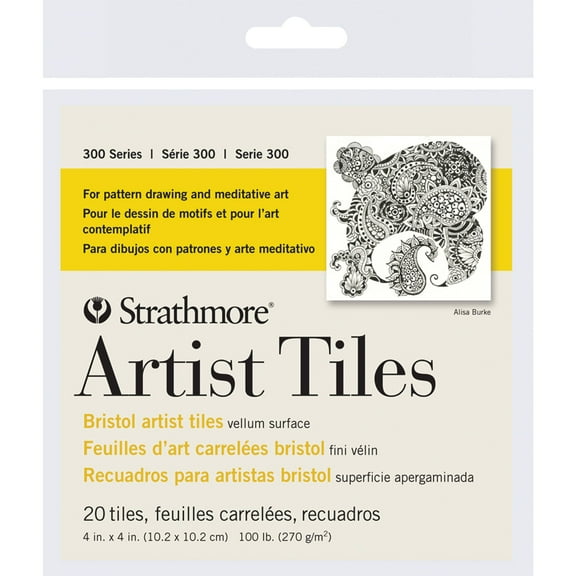 Strathmore Artist Tiles, 4 in x 4 in, Bristol Vellum