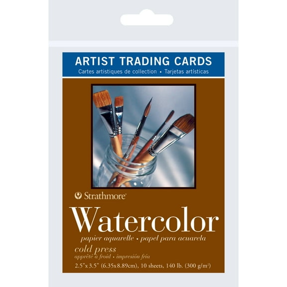 Strathmore Artist Trading Card Pack, Watercolor Paper, 10 Sheets